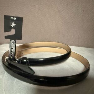 Lane Bryant Black Patent Skinny Belt